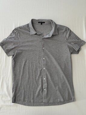 Robert Barakett Men's Whitner Button-Down Knit Shirt